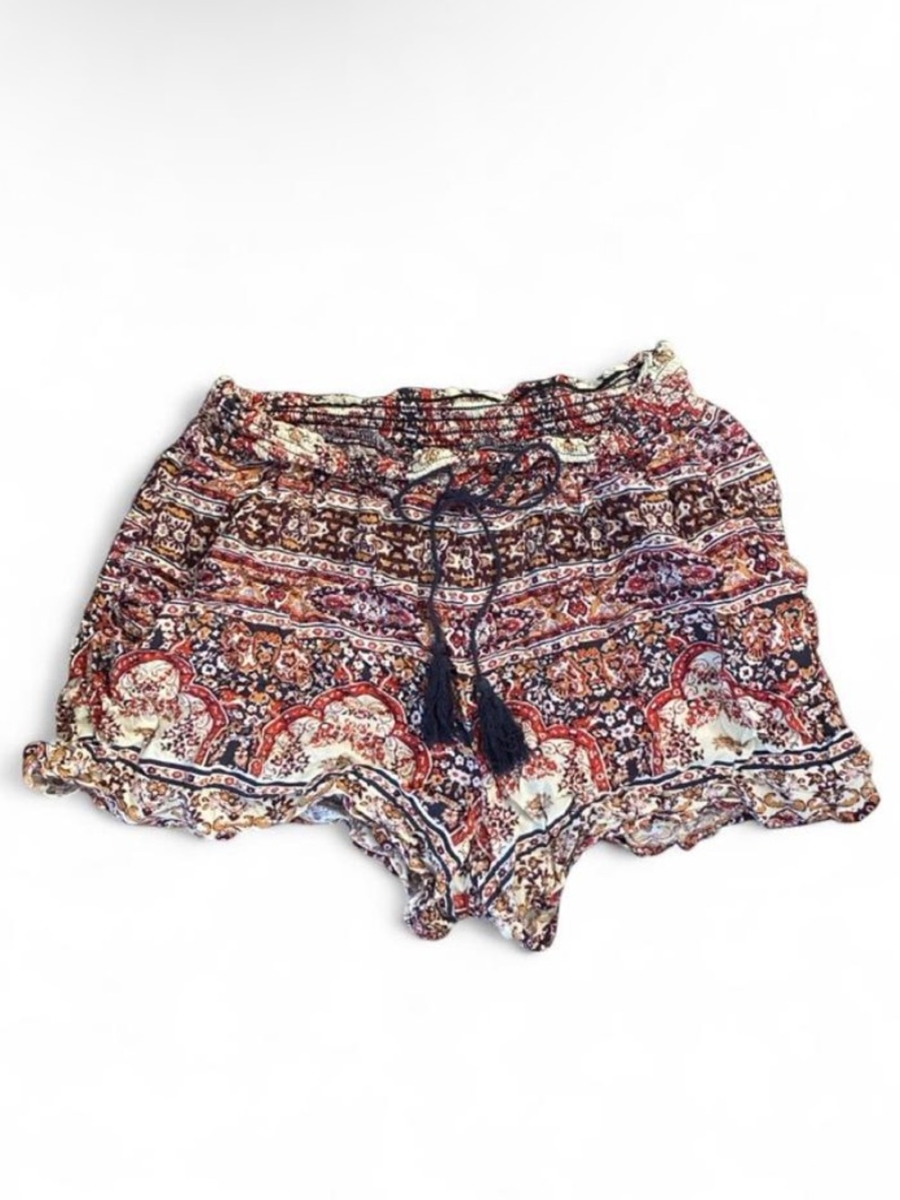 Xhilaration Multicolor Paisley High Waist Flowy Rayon Shorts w Pockets Size M